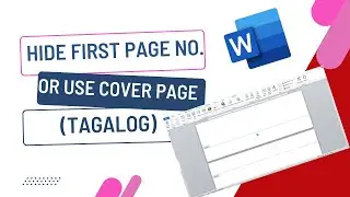 How to Hide First Page Number or Use MS Word Cover Page (for Research, Reports, etc.)