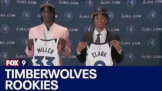 Timberwolves introduce rookies Leonard Miller, Jaylen Clark [RAW]