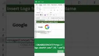 Insert Logo  #excel #vikaljain