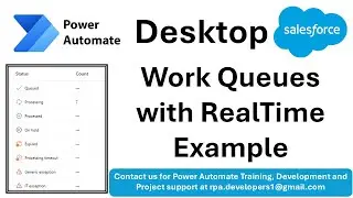 Process Work Queues In Power Automate Desktop | Power Automate Work Queues | Work Queues Tutorial 2