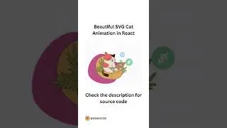 Beautiful SVG Cat Animation in React || #animation #css #svg #coding #react #reactjs #shorts #design