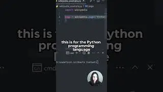 Python Wikipedia Library #shorts #pythontutorial