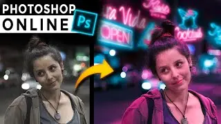 Photoshop Online Gratis | Efecto CYBERPUNK adobe PS cc cs6 fotografía nocturna