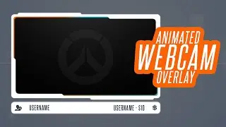 Watcher Twitch Webcam Overlay | Animated White Overwatch inspired Webcam Border