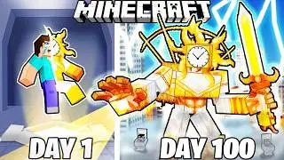 I Survived 100 Days as the SUN TITAN in Minecraft!