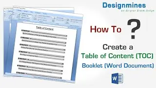 How to Create a Table of Content in Word Document, TOC in Word Document