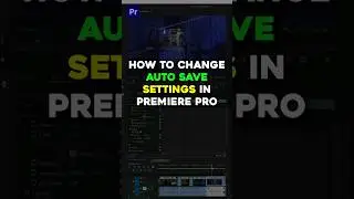 How to Setup AUTO SAVE in Premiere Pro! 👍 