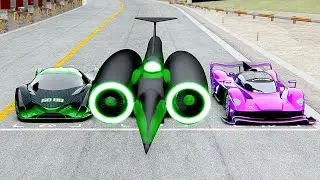 Thrust SSC Alien Engine vs Devel Sixteen Alien Engine vs Aston Martin Valkyrie AMR NITRO - Drag Race