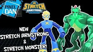Stretch Armstrong and Stretch Monster Flex Fighters Hasbro Action Figures Video Review