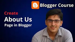 How to Create About Us Page in Blogger || Generate About us Page in Blogger