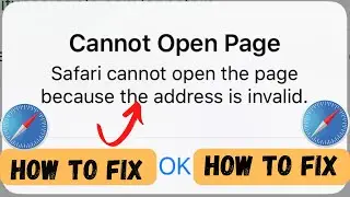 Fix Safari Cannot Open Page Because The Address Is Invalid ( 2023) |How To Fix Safari Cannot Open !