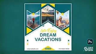 Travel Flyer Design in Photoshop | Photoshop Basic Poster Design