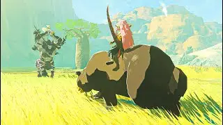 Flurry Rush vs a Silver Lynel in Tears of the Kingdom...