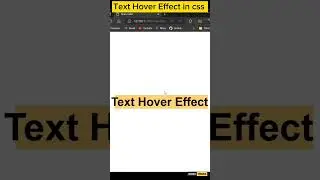 Text Hover Effect In Css | Css Hover Effect #css #shorts #braincoder #shortvideo #hovereffect hover