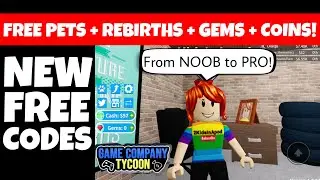 *NEW* ALL FREE CODES Game Company Tycoon From Noob to PRO gameplay  |  ROBLOX