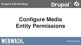 Drupal 8 Site Building, 11.6: Configure Media Entity Permissions