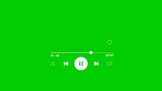 Audio Music Player Green Screen || music player green screen