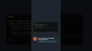 Code to Test Java String Immutability Concept #java #shorts #immutability #programmingshorts