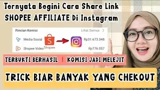 KOMISI MELEJIT❗CARA SHARE LINK SHOPEE AFFILIATE DI INSTAGRAM TANPA MODAL & TANPA EDIT VIDEO