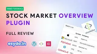 Stock Market Overview Plugin || Tutorial || Review || Features || Wordpress Tutorials in Hindi