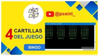 🖱 BINGO EN PSEINT [ 4 CARTILLAS ] , Te dejo el código completo en el video.