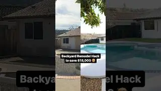 🤯 Backyard Remodel Hack to save $18,000 #shorts #fyp #backyard #remodel #houseflipper