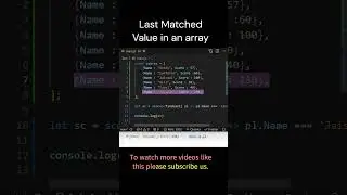 Interview Challenge # 105 || How to find last matched value in an array #shorts #javascript
