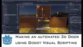 Making an automated 3d door using Godot Visual Scripting