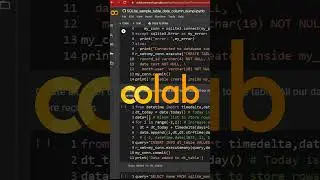 Creating SQLite table at Colab platfrom using code at GitHub #python #sqlite #github