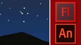 Shooting Star Animation in Adobe Flash [Adobe Animate]