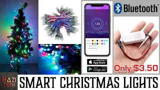 DIY Smart Christmas Lights With $3.50 Bluetooth Controller | LED Christmas Decorations | SP110E