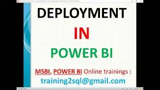Power BI Deployment | Publish from the Power BI Desktop to the Power BI service