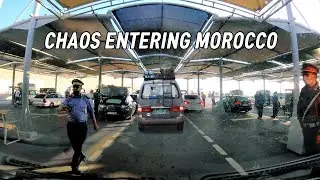 Border Crossing | Utter Chaos Entering Morocco - Van Life in Africa Begins!