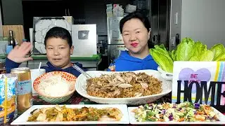 МУКБАНГ с МИХАИЛОМ! Узбекский ПЛОВ, Чим-чи ПО- Корейски, Витаминный САЛАТ! Есть Ли МИНУСЫ в АМЕРИКЕ?