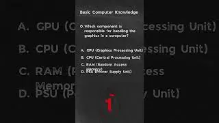 Which component is responsible for handling the graphics in a computer?