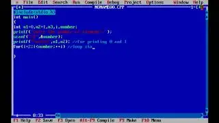Program for Fibonacci Series in C .