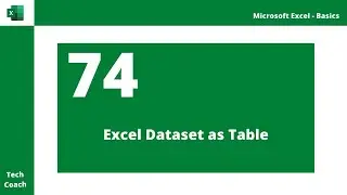 Excel Dataset as Table | Excel Range as Table | Excel Dataset Range as Table