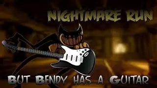 FNF indie cross - nightmare run but bendy has a guitar