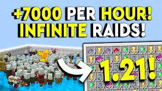 BEST INFINITE RAID FARM 1.21 Minecraft Bedrock! - MCPE/Xbox/PS4/Nintendo Switch/Windows10