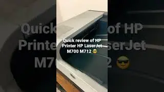 Quick Review of HP Heavy Duty Network Printer HP LaserJet 700 M712 😎