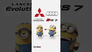 Audi Rs7 vs Mitsubishi evolution minions style.funny