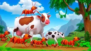 Giant Ant vs Cow Family: Hilarious Revolt Battle - Who Will Win the Funny Showdown?