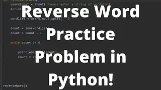 Reverse Word Order Python Practice Problem   How To