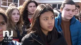 Students walk out of Livingston High School to honor Parkland shooting victims