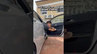 Pov: Cuando no sabes calcular tu fuerza…💪🏻🚗#shorts #car #comedy #viralvideo