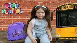 Reborn child doll Ava's First day of school Morning Routine art doll