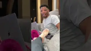 Surprising my husband with dry feet for his reaction… 