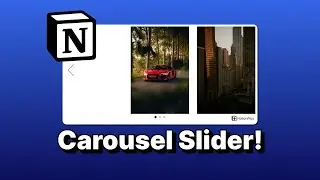 How to Make an Image Slider in Your Notion Template? (Carousel Slider) (Notion Widgets)