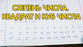 Степень числа. Квадрат и куб числа (5 класс)