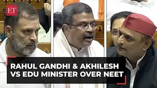 NEET row: Rahul Gandhi and Akhilesh Yadav Vs Education Minister Dharmendra Pradhan in Lok Sabha